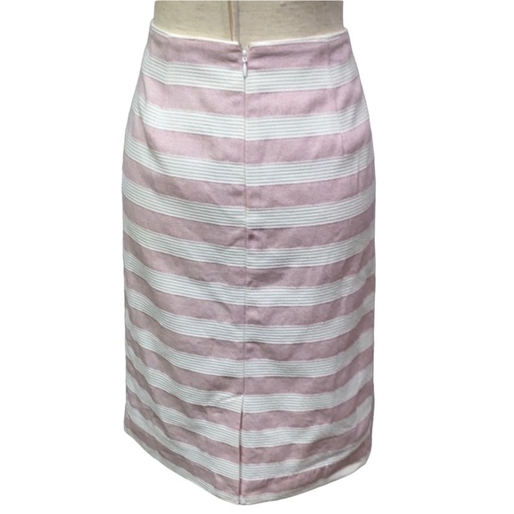 Talbots Pink & Cream Cotton Skirt - Picture 2 of 3